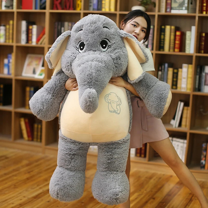 Elephant Toy With Big Flappy Ear Giant plush Toys Grey Stuffed Ears Long plush elephant Animal toys for Children Christmas gift for Children ShopOnlyDeal