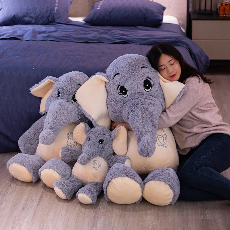 Elephant Toy With Big Flappy Ear Giant plush Toys Grey Stuffed Ears Long plush elephant Animal toys for Children Christmas gift for Children ShopOnlyDeal