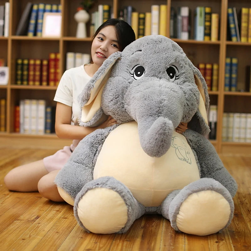 Elephant Toy With Big Flappy Ear Giant plush Toys Grey Stuffed Ears Long plush elephant Animal toys for Children Christmas gift for Children ShopOnlyDeal