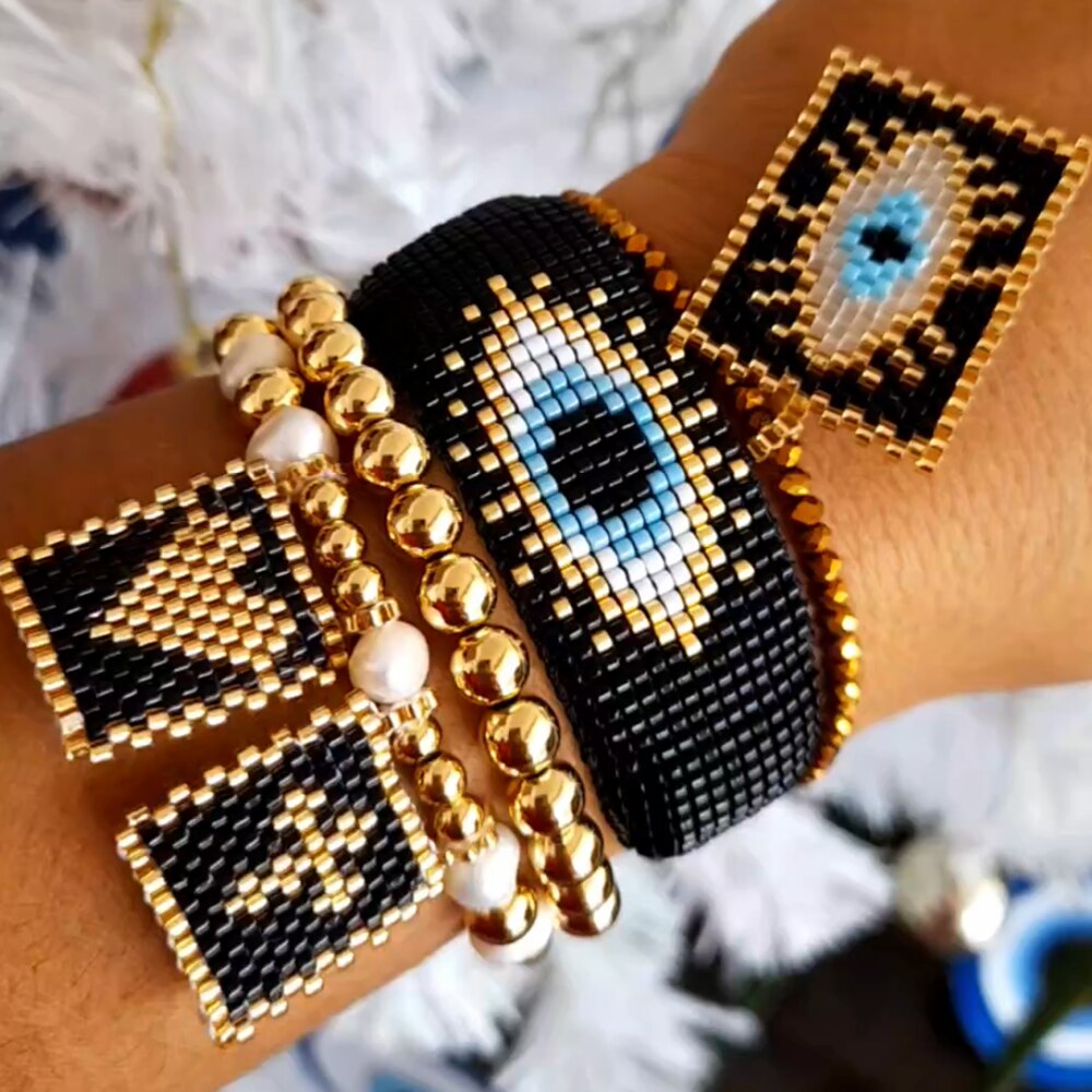 Evil Eye Bracelets For Women Boho Jewelry Handmade Miyuki Beads Adjustable Friendship Bracelet 2023 New In Gifts ShopOnlyDeal