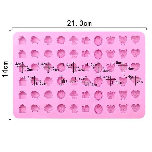 Gummy Bear Mold Silicone Chocolate Mold with Dropper DIY Dinosaur/Bear/Heart and Mini Donuts Valentine's Day Party Baking Mold ShopOnlyDeal