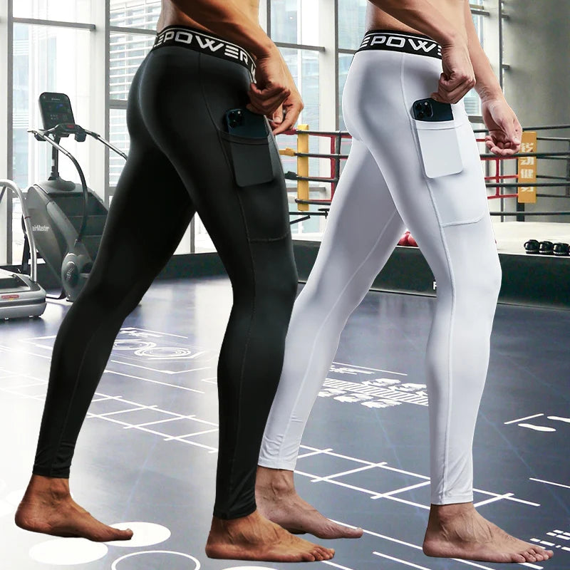 Gym Men's Fitness Running Sport Pants: Athletic Tight Leggings & Jogging Skinny Yoga Compression Trousers - Lycra Sweatpants with Dry Fit Technology ShopOnlyDeal