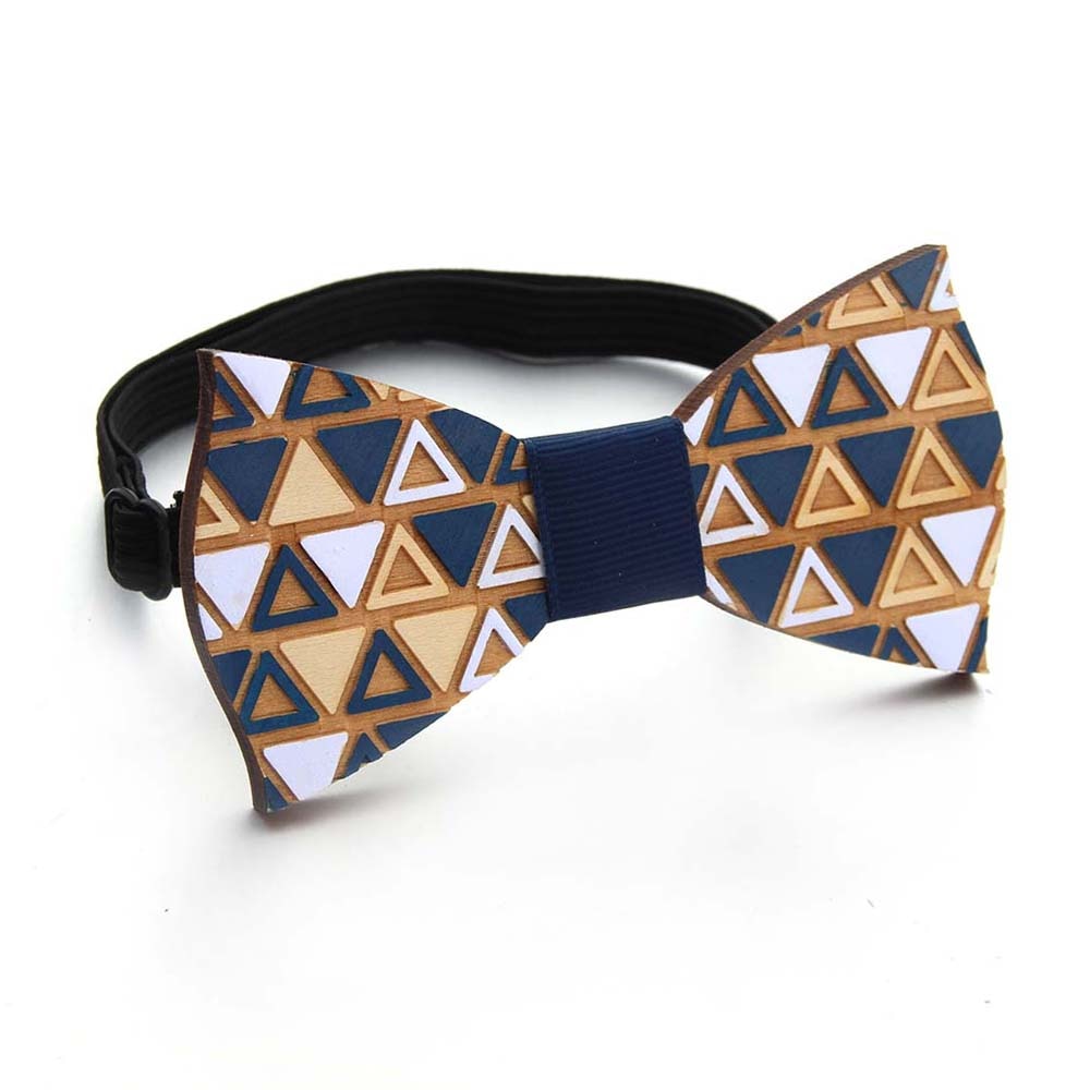 Wooden Puzzle Bowtie Jigsaw Gentleman Bow Ties Handmade Color Pattern Tie Party Bow Ties Butterfly Wooden Unique Tie for Man ShopOnlyDeal