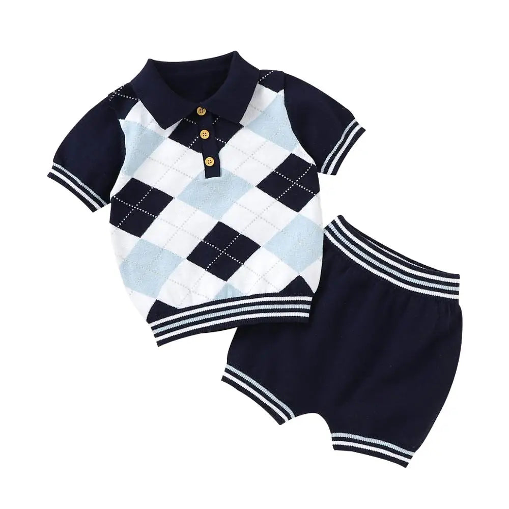 Summer Baby Short Sleeves Clothes Sets | Fashion Tops + Pants | Toddler Boys & Girls Outfits Suits | 2pcs Newborn Infant Clothing 0-18M ShopOnlyDeal