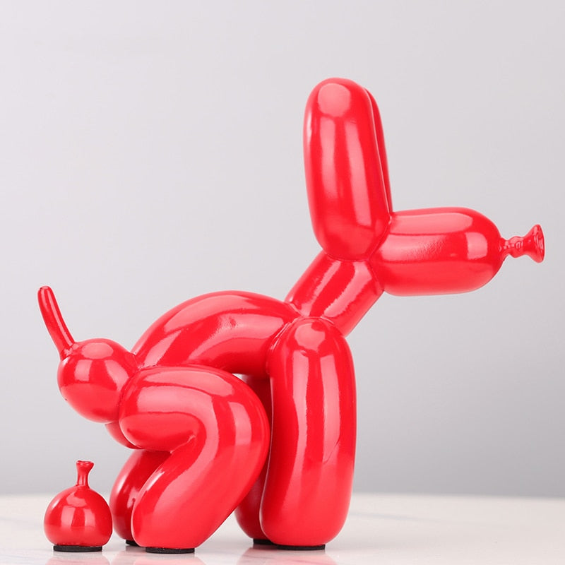 Pooping Balloon Dog Statue Home Decoration  Modern Nordic Cute Animal Resin Art Sculpture Crafts Desktop Decors Ornaments ShopOnlyDeal