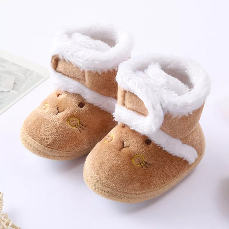 Autumn Winter Warm Newborn Boots - 1 Year Baby Girls and Boys Shoes, Toddler Soft Sole Fur Snow Boots for 0-18M ShopOnlyDeal