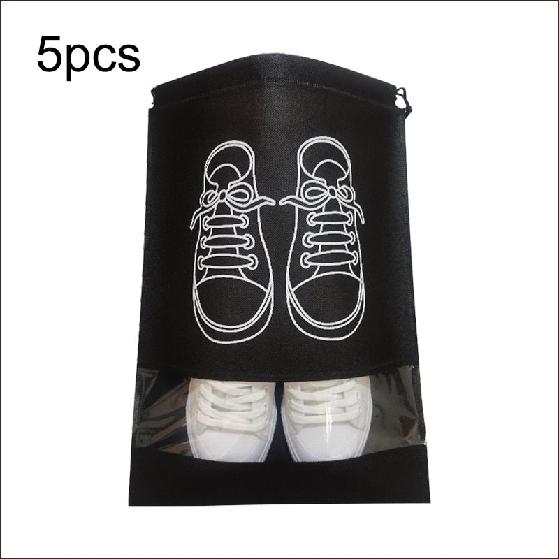 Shoes Storage Bag 5pcs Closet Organizer Non-woven Travel Portable Bag Waterproof Pocket Clothing Classified Hanging Bag ShopOnlyDeal