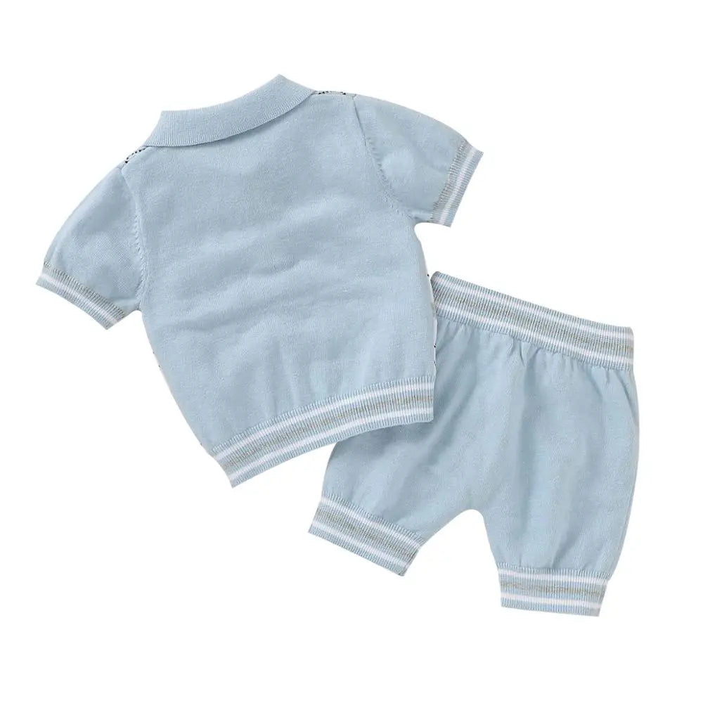 Summer Baby Short Sleeves Clothes Sets | Fashion Tops + Pants | Toddler Boys & Girls Outfits Suits | 2pcs Newborn Infant Clothing 0-18M ShopOnlyDeal