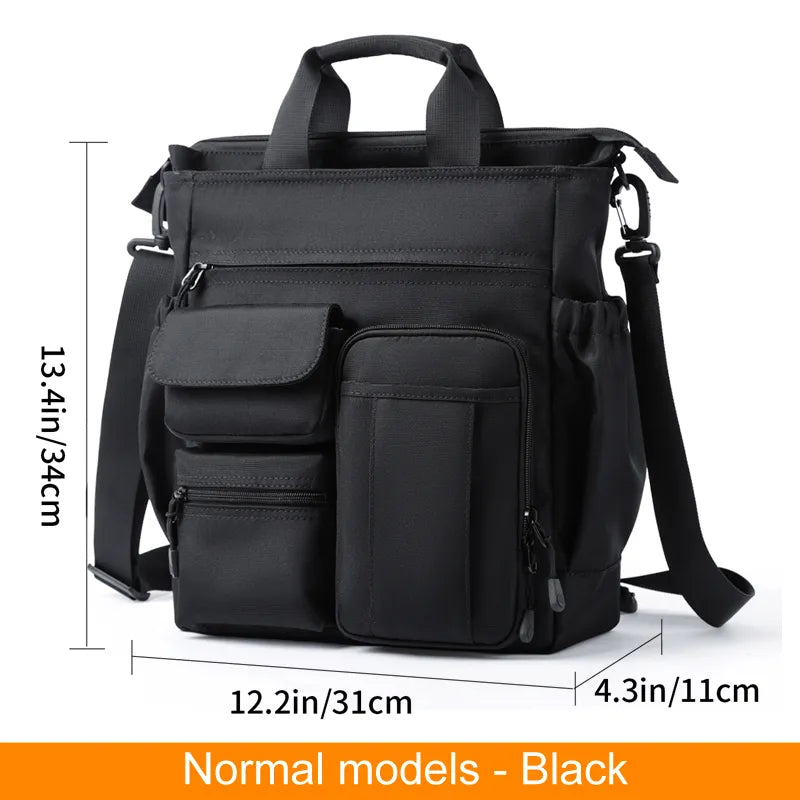 Multifunctional Shoulder Messenger Bag - Multifunction Fashion Shoulder Messenger Bag Casual Business Men Briefcase Large Capacity Male USB Port Backpack Travel Handbag ShopOnlyDeal