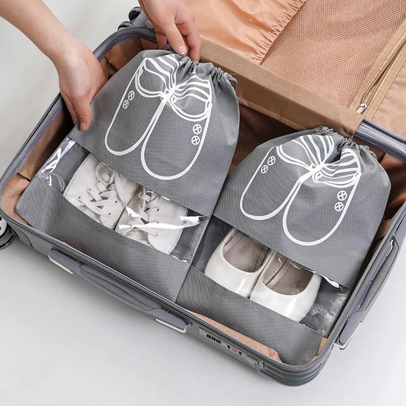 Shoes Storage Bag 5pcs Closet Organizer Non-woven Travel Portable Bag Waterproof Pocket Clothing Classified Hanging Bag ShopOnlyDeal