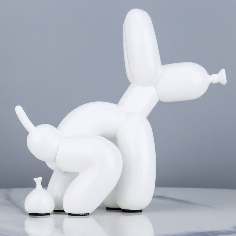 Pooping Balloon Dog Statue Home Decoration  Modern Nordic Cute Animal Resin Art Sculpture Crafts Desktop Decors Ornaments ShopOnlyDeal