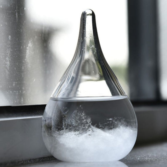 Weather Predictor Transparent Droplet Storm Glass Water Drop Weather Storm Forecast Monitor Bottle Barometer Home Stylish Desktop Decor ShopOnlyDeal