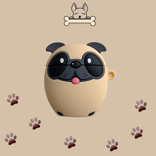 Pug Airpod Case 3D Cute Cartoon Pugs Wireless Bluetooth Earphone Case For Airpods 1/2 Charging Box Silicone Soft Cover For Airpods Pro 3 ShopOnlyDeal