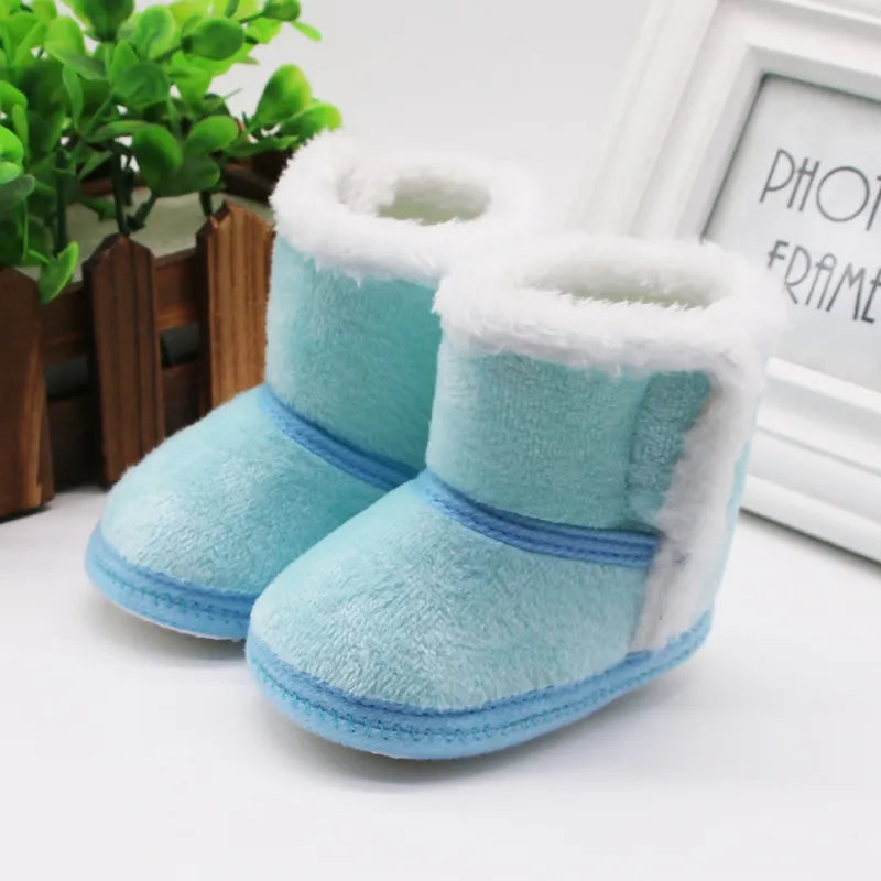 Autumn Winter Warm Newborn Boots - 1 Year Baby Girls and Boys Shoes, Toddler Soft Sole Fur Snow Boots for 0-18M ShopOnlyDeal