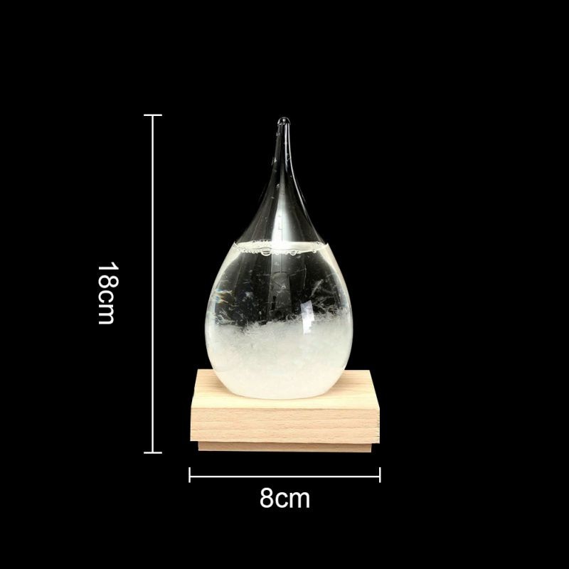 Weather Predictor Transparent Droplet Storm Glass Water Drop Weather Storm Forecast Monitor Bottle Barometer Home Stylish Desktop Decor ShopOnlyDeal