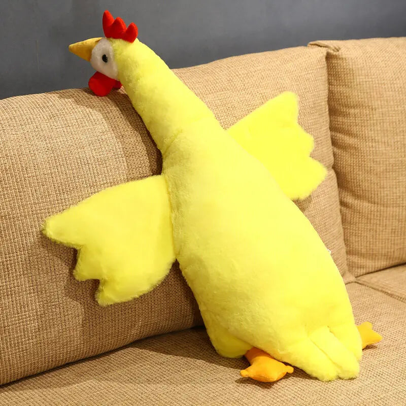 Cute Huge Chicken Plush Toy - Soft Stuffed Animal Giant Rooster Sleeping Pillow, Sofa Cushion - Kid Birthday Gift, Home Decor (50-135cm) ShopOnlyDeal