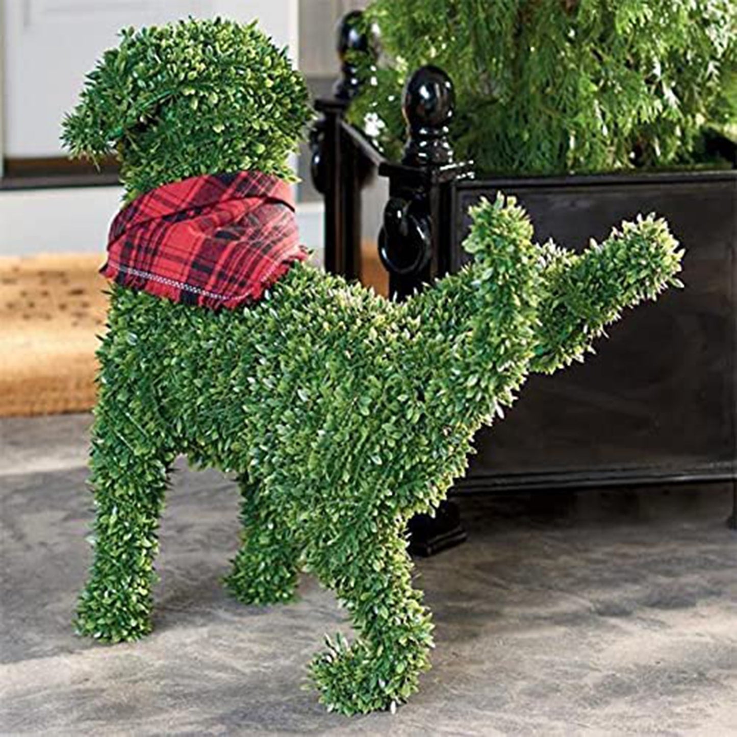 Funny Dog Statue For Garden Decorative Peeing Dog Topiary Flocking Dog Sculptures Statue Without Ever a Finger to Prune or Water Decorative Pet Garden Decor ShopOnlyDeal