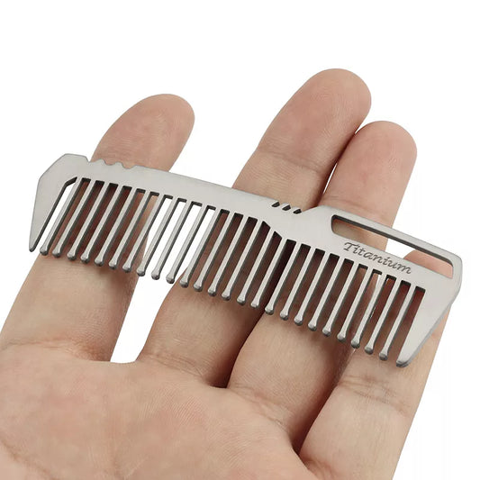 Mini Portable Titanium Alloy Comb EDC Super Light Titanium Comb  EDC Outdoor Small Accessories ShopOnlyDeal