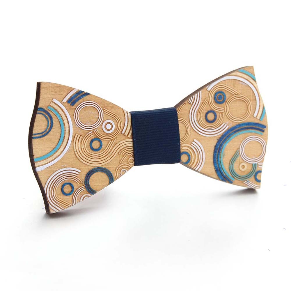 Wooden Puzzle Bowtie Jigsaw Gentleman Bow Ties Handmade Color Pattern Tie Party Bow Ties Butterfly Wooden Unique Tie for Man ShopOnlyDeal