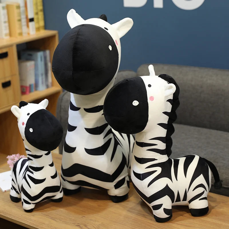 40/50/70cm Cute Cartoon Zebra Plush Toys Lovely Animal Donkey Doll Stuffed Soft Sleeping Pillow for Children Baby Birthday Gifts ShopOnlyDeal