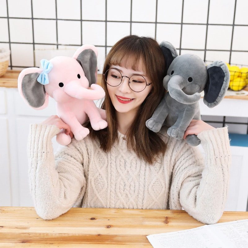 Elephant Plush Toys Baby Room Decorative Stuffed Dolls for Slepping 25cm Kawaii Animal Child Kids Plushiies Toy Pink Grey Doll ShopOnlyDeal