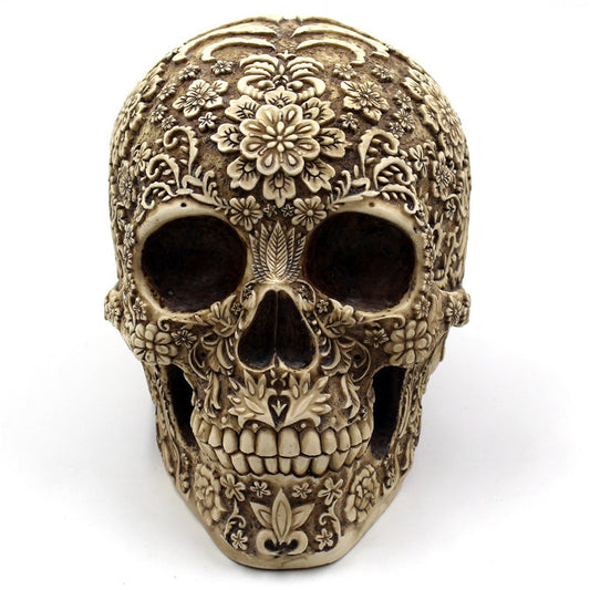 Cinco De Mayo Modern Resin Statue Retro Skull Decor Home Decoration Ornaments Creative Art Carving  Sculptures Skull Model Halloween Gifts ShopOnlyDeal