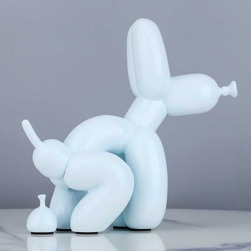 Pooping Balloon Dog Statue Home Decoration  Modern Nordic Cute Animal Resin Art Sculpture Crafts Desktop Decors Ornaments ShopOnlyDeal