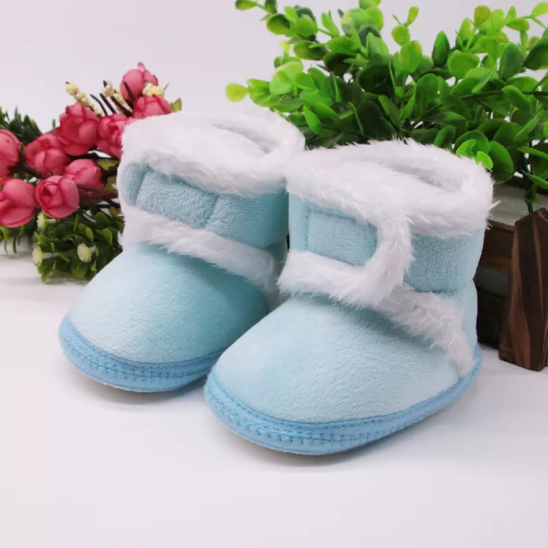 Autumn Winter Warm Newborn Boots - 1 Year Baby Girls and Boys Shoes, Toddler Soft Sole Fur Snow Boots for 0-18M ShopOnlyDeal