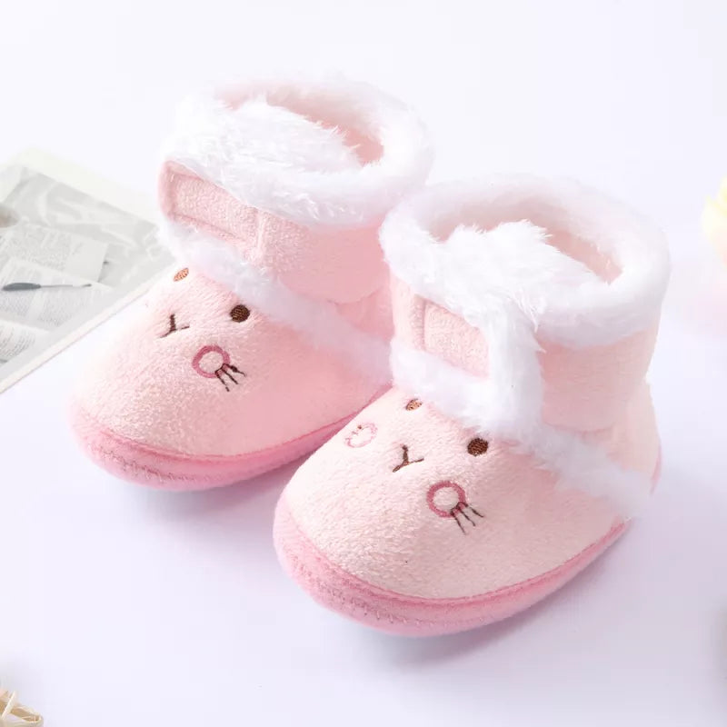 Autumn Winter Warm Newborn Boots - 1 Year Baby Girls and Boys Shoes, Toddler Soft Sole Fur Snow Boots for 0-18M ShopOnlyDeal