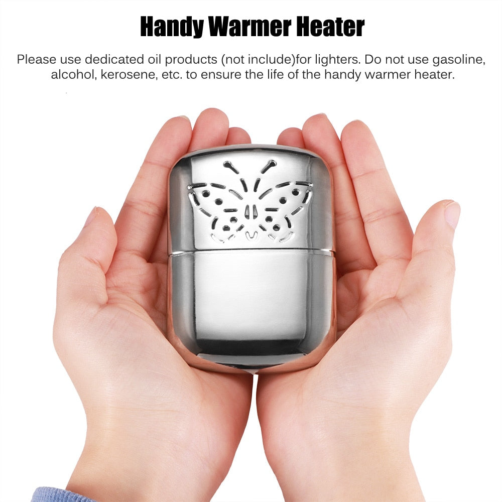 Portable Mini Hand Warmer Zinc Alloy Pocket Long-life Ultralight Hand Warmer Indoor & Outdoor Small Handy Warmer Heater Handy Warmer Heater Pocket Warmer ShopOnlyDeal