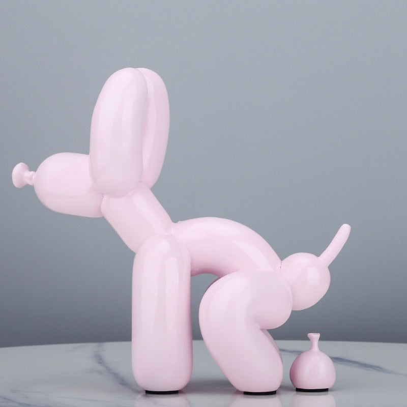 Pooping Balloon Dog Statue Home Decoration  Modern Nordic Cute Animal Resin Art Sculpture Crafts Desktop Decors Ornaments ShopOnlyDeal