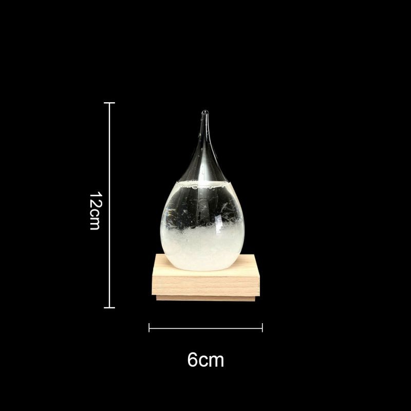 Weather Predictor Transparent Droplet Storm Glass Water Drop Weather Storm Forecast Monitor Bottle Barometer Home Stylish Desktop Decor ShopOnlyDeal