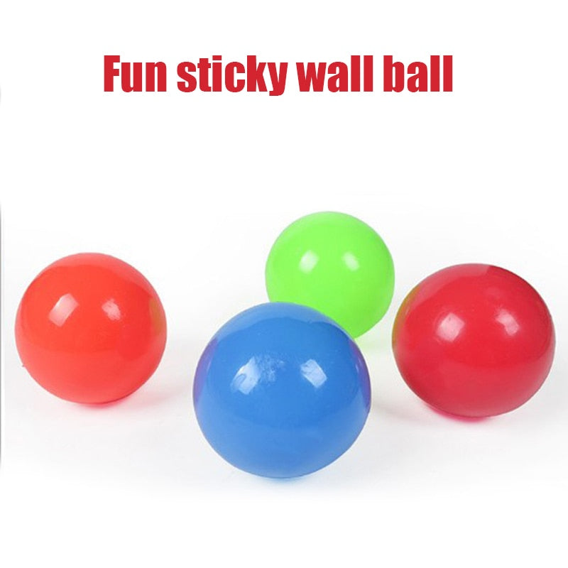 Luminous Balls High Bounce Glowing Stress Ball Sticky Wall Home Decompression Toy Kids Gift Anxiety Toy Glow in the Dark ShopOnlyDeal