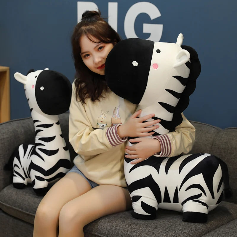 40/50/70cm Cute Cartoon Zebra Plush Toys Lovely Animal Donkey Doll Stuffed Soft Sleeping Pillow for Children Baby Birthday Gifts ShopOnlyDeal