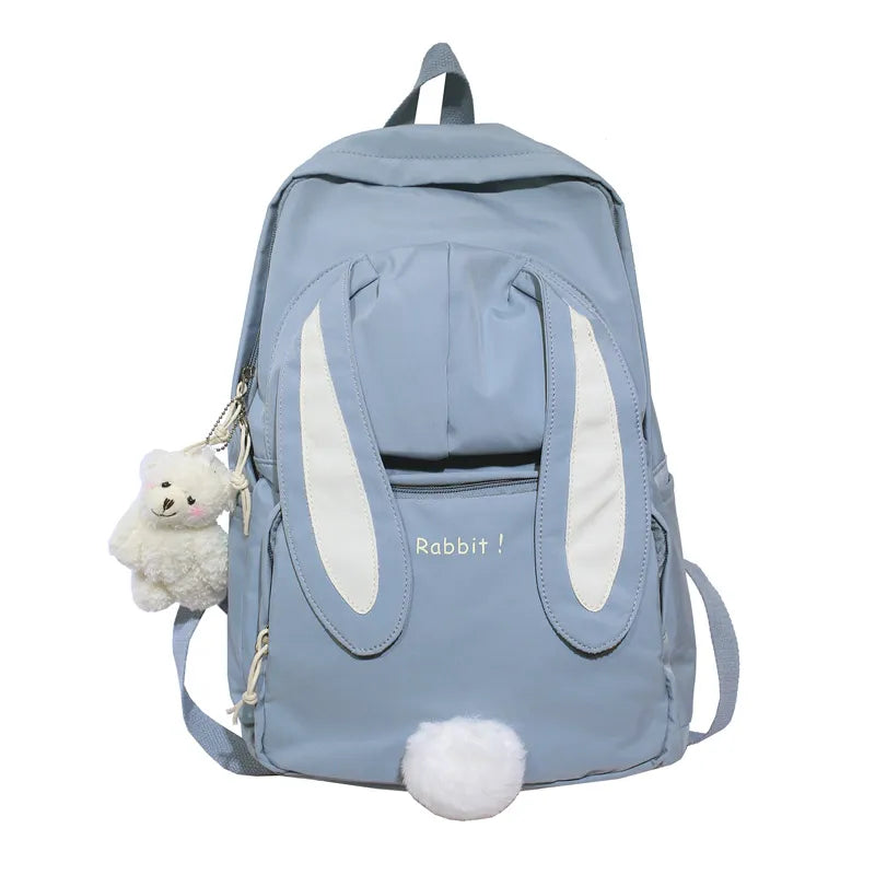 Cute Rabbit Young Girl School Backpack Female Large Capacity Kawaii Back Pack Mochila Pink Women Bagpack Nylon Cartoon Schoolbag ShopOnlyDeal