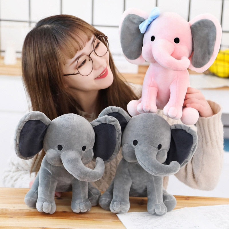 Elephant Plush Toys Baby Room Decorative Stuffed Dolls for Slepping 25cm Kawaii Animal Child Kids Plushiies Toy Pink Grey Doll ShopOnlyDeal