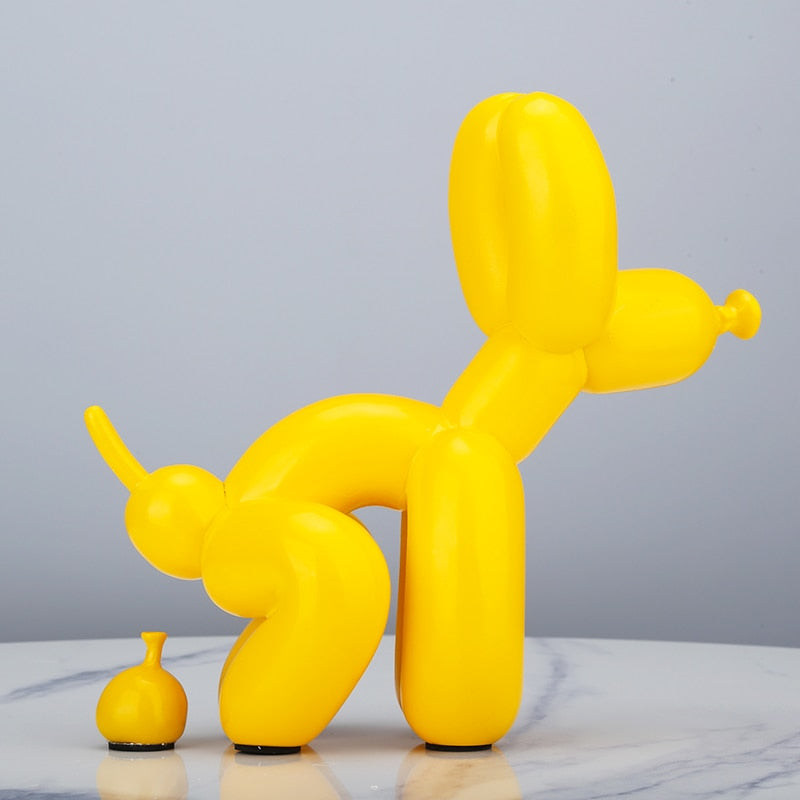 Pooping Balloon Dog Statue Home Decoration  Modern Nordic Cute Animal Resin Art Sculpture Crafts Desktop Decors Ornaments ShopOnlyDeal