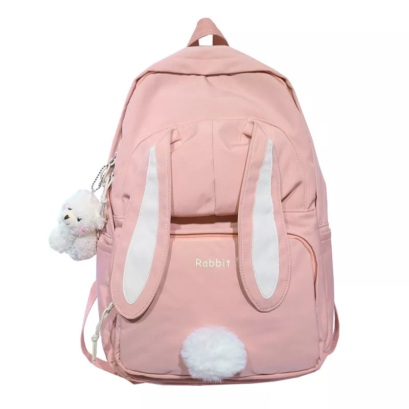 Cute Rabbit Young Girl School Backpack Female Large Capacity Kawaii Back Pack Mochila Pink Women Bagpack Nylon Cartoon Schoolbag ShopOnlyDeal