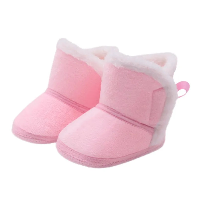 Autumn Winter Warm Newborn Boots - 1 Year Baby Girls and Boys Shoes, Toddler Soft Sole Fur Snow Boots for 0-18M ShopOnlyDeal