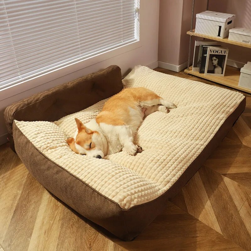 HOOPET Dogs Sofa Bed Pet Kennel Mats Cats Bed Winter Warm Sleeping Floor Mats for Small Middle Big Dog Nest Pet Accessories HOOPET