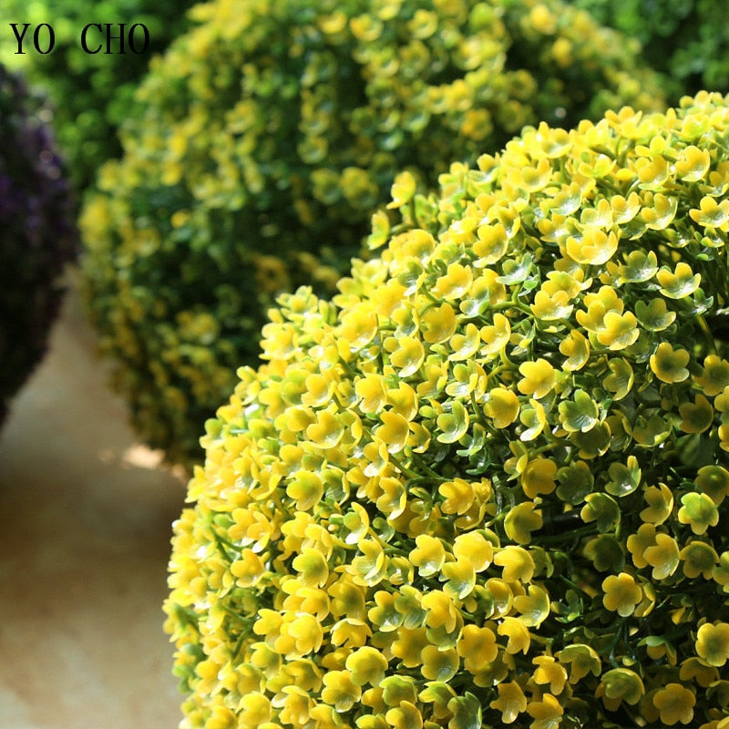 Wedding Decoration Green Grass Garden Ball Artificial Plants Large Green Ball Imitation Plastic Grass Boule for Home Garden Outdoor Decoration Fake Flower Ball ShopOnlyDeal