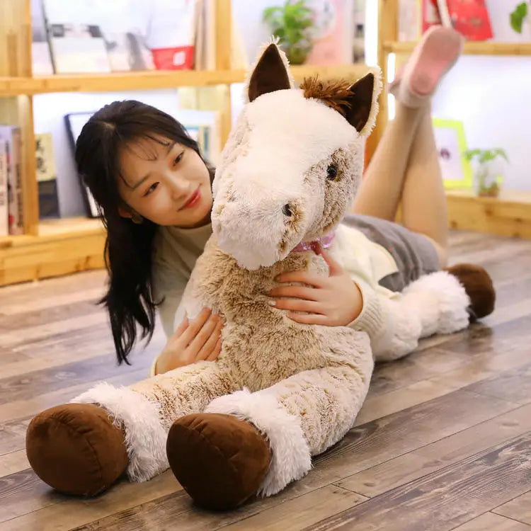 New Arrive High Quality 90-120CM Horse Plush Toys Stuffed Animal Doll Boys Girls  Birthday Gift Home Shop Decor Triver ShopOnlyDeal