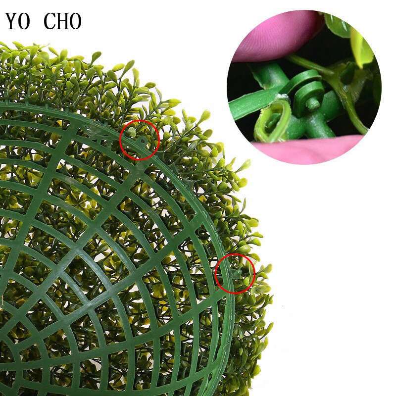 Wedding Decoration Green Grass Garden Ball Artificial Plants Large Green Ball Imitation Plastic Grass Boule for Home Garden Outdoor Decoration Fake Flower Ball ShopOnlyDeal