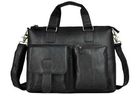 Men Genuine Leather Office Maletas Business Briefcase 15.6" Laptop Case Attache Portfolio Bag Maletin Messenger Bag B260 ShopOnlyDeal