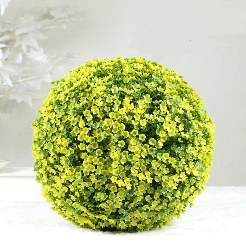 Wedding Decoration Green Grass Garden Ball Artificial Plants Large Green Ball Imitation Plastic Grass Boule for Home Garden Outdoor Decoration Fake Flower Ball ShopOnlyDeal