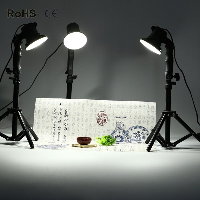 LED Lamp Photography Studio Light Bulb Portrait Soft Box Fill Light Bulb with 37CM Light Stand Tripod Photo Studio ShopOnlyDeal