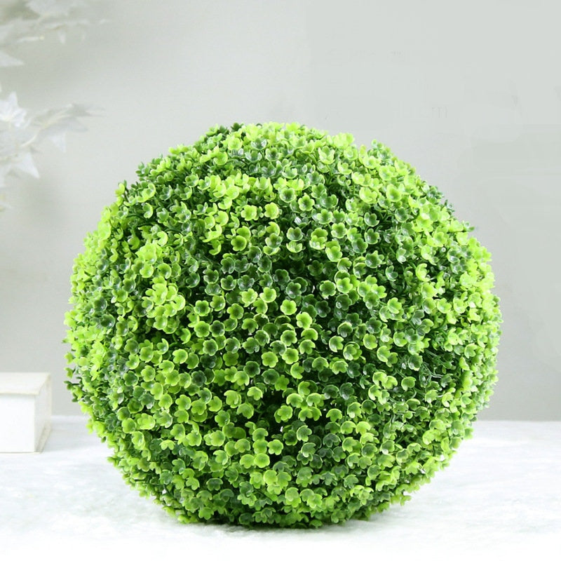 Wedding Decoration Green Grass Garden Ball Artificial Plants Large Green Ball Imitation Plastic Grass Boule for Home Garden Outdoor Decoration Fake Flower Ball ShopOnlyDeal