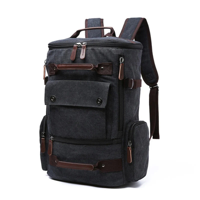 Men's Backpack Vintage Canvas Backpack School Bag Men's Travel Bags Large Capacity Backpack  Laptop Backpack Bag High Qualit ShopOnlyDeal