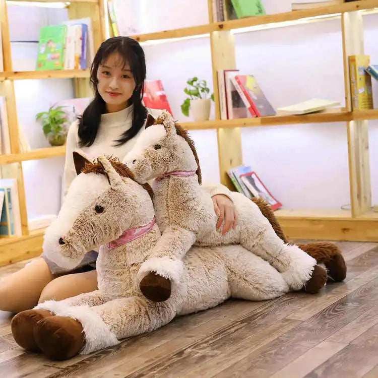 New Arrive High Quality 90-120CM Horse Plush Toys Stuffed Animal Doll Boys Girls  Birthday Gift Home Shop Decor Triver ShopOnlyDeal