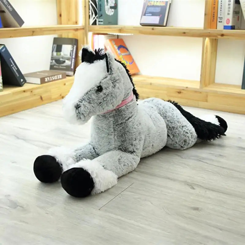 1pc 90CM Big Size Cute Lying Horse Plush Toys Stuffed Cartoon Animal Horse Children Kids Girls Shooting Props Birthday Gifts ShopOnlyDeal